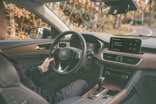 Hongqi E-HS9 2024 — интерьер, вид от водителя