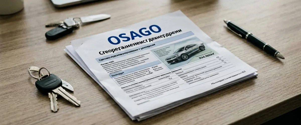Документы ОСАГО на столе