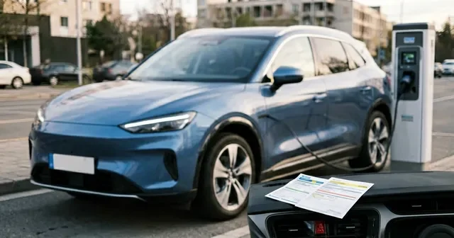 Белый Zeekr 001 на зарядной станции в Москве