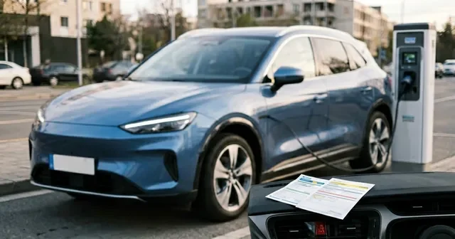 Белый Zeekr 001 на зарядной станции в Москве