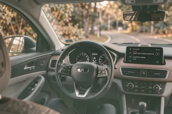 Lada Aura 2026 — интерьер, вид от водителя
