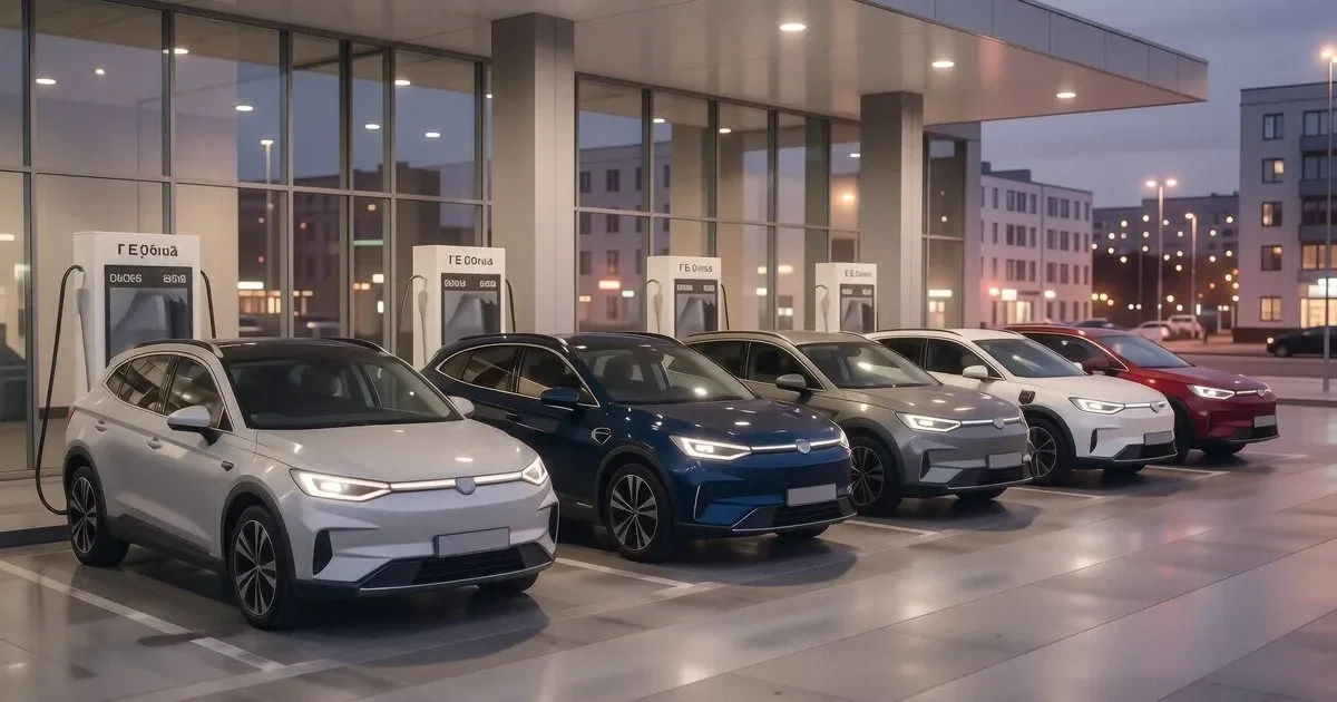 Белый Zeekr 001 на зарядной станции в Москве