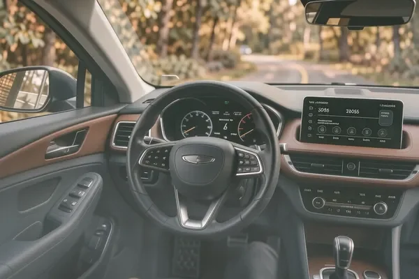 Toyota Camry 2017 — интерьер, вид от водителя